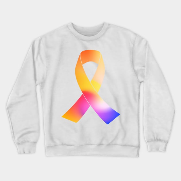 Autism Gradient Ribbon Crewneck Sweatshirt by yphien